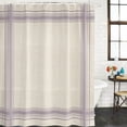 thumbnail image 2 of Purple Grid Stripes Bathroom Shower Curtains with 12 Hooks Polyester Waterproof Shower Curtain for Stalls and Bathtubs Boho Minimalist Lines Texture Beige Decorative Bathroom Curtain 72x78 Inches, 2 of 9