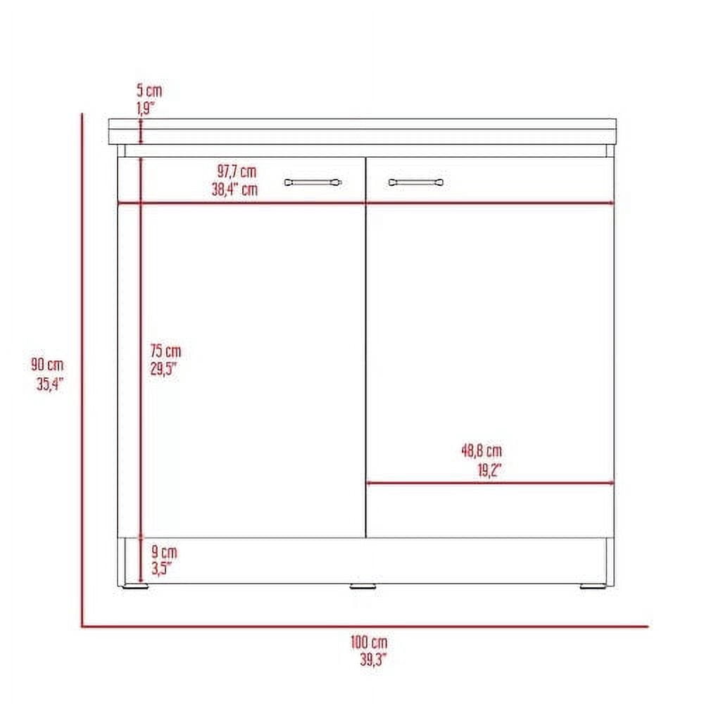 Boahaus Dunkerque Sink Cabinet (White)