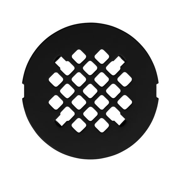 4 1/4” Snap-In Shower Drain Grate - Matte Black - Replacement Cover - VHI - Handyman Designed & Tested In America - Will Never Bend or Break