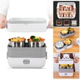 thumbnail image 3 of Yeacher Electric Lunch Box Pluggable Heating Single / Double Layer Insulation Office Workers Portable Hot Vegetable Cooking Bento Lunch Box, 3 of 7