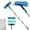 Blue, variant on 63 Inch Window Squeegee Cleaning Kit - 2-in-1 Tool with Telescopic Extension Pole for Indoor Outdoor High Windows, Shower Glass, Tiles, Walls & Car Windshields