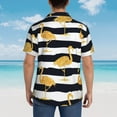 thumbnail image 6 of Kll Men'S Hawaiian Shirt Short Sleeve Button Down Beach Shirts-Gold Flamingo, 6 of 8