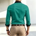 thumbnail image 5 of Yungyresw Mens Long Sleeve Button Down Shirts Mandarin Collar Dress Shirt Wrinkle Resistant Formal for Business Casual, 5 of 7