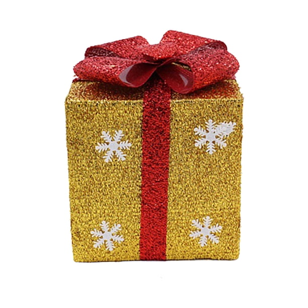 Adorno navideño Caja de regalo Ventana Vista Decoración Copo de nieve Caja de regalo Wmkox8yii gf10232