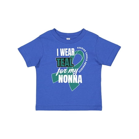 

Inktastic I Wear Teal for My Nonna Ovarian Cancer Awareness Gift Toddler Boy or Toddler Girl T-Shirt
