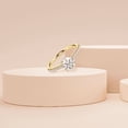 thumbnail image 4 of 4 Carat Luxurious IGI Certified Lab Grown Diamond Anniversary Ring Solid 10K Yellow Gold | Round Cut Solitaire with Accents Diamond Rings for Women | Size 10 Diamond-Capitals, 4 of 9