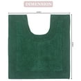 thumbnail image 4 of Home Weavers Luxury Bathroom Rug Toilet Rugs U Shaped Contour, Thick Toilet Rug, Non-Slip Contour Mat for Bathroom,100% Cotton Soft, Absorbent Water, Machine Washable, 20"x20" Contour, Bottle Green, 4 of 5