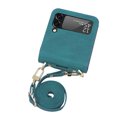 thumbnail image 6 of Allytech Galaxy Z Flip 3 Wallet Case, Z Flip 3 5G Case, Premium PU Leather Cards Holder Crossbody Shoulder Strap Anti-scratch Shockproof Drop Protection Case Cover for Samsung Galaxy Z Flip 3 - Green, 6 of 6