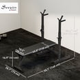 thumbnail image 2 of Soozier Adjustable Foldable Weight Bench with Barbell Rack & Dip Station - Home Gym Strength Training Bench, Black, 55" x 28.7" x 48", 2 of 7