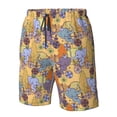 thumbnail image 6 of Uemuo Cycling Elephant On Bicycle In Park Pattern Men's Swim Trunks Hawaiian Beach Bathing Suit Swimsuits Beach Quick-Dry Shorts with Pockets-3X-Large, 6 of 9