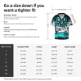 thumbnail image 5 of Lsque Geometry Dash print Men's Cuban Collar Short Sleeve Shirt Summer Beachwear Casual Button Down Fashionable Vacation Leisure Shirt-3X-Large, 5 of 7