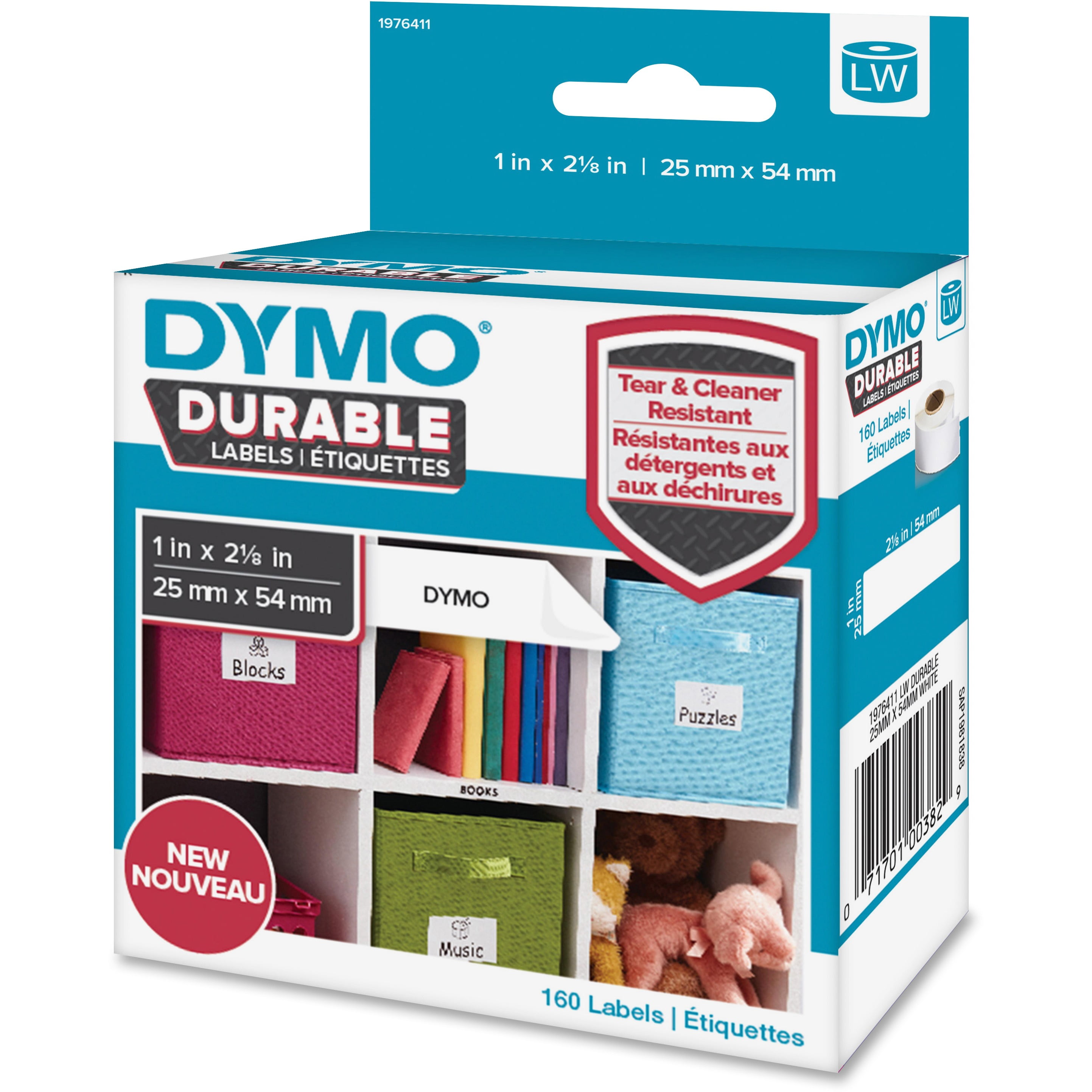 Dymo Lw Durable Multipurpose Labels, 1" X 2.12", 160/roll