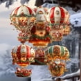 thumbnail image 4 of Festive Hot Air Balloon Christmas Decorations with Santa Claus, Holiday Tabletop Centerpiece for Office Desk, Home, and Party, Durable Gift, 4 of 6