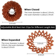 7Pcs Bird Nest Magic Hair Clip, DUAIU Lazy Bird's Nest Plate Hairpin, Expandable Ponytail Holder, Velvet Hair Clips, Hairpin Donut Hair Bun Maker for Women Girls Long Natural Hair Accessories