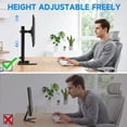 thumbnail image 3 of TAVR Furniture 360° Rotatable Table Top TV Stand for 17-35 inch TVs, Height Adjustable Tilt, Black, 3 of 10