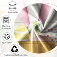 thumbnail image 3 of pipaio 72x72 Inches Happy Easter Shower Curtain Funny Rabbit Ears Colorful Eggs Butterfly Spring Flower Rustic Wooden Board Shower Curtains for Bathroom Decor Waterproof Polyester with Hooks, 3 of 6