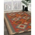 thumbnail image 2 of Ahgly Company Indoor Rectangle Contemporary Mahogany Brown Oriental Area Rugs, 5' x 8', 2 of 6