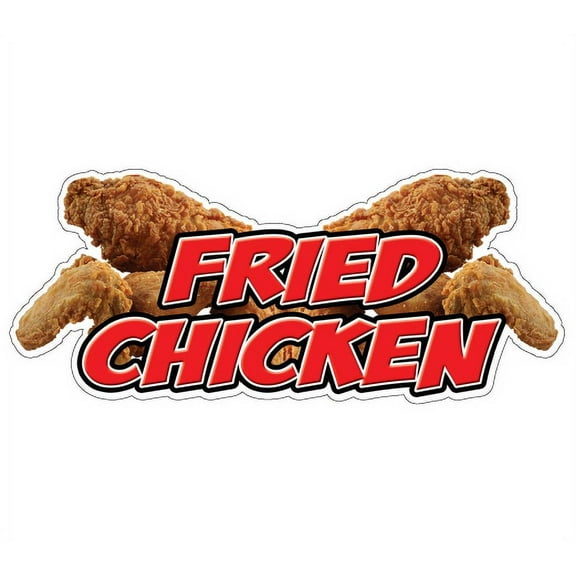 FRIED CHICKEN Concession Decal stand cart food sign hot