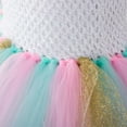 thumbnail image 4 of Multicolor Wedding Guest Dress Girls Party Dresses Elegant Tutu Dress with Bow for Toddler Kids Performance Outfit Spring Summer Formal Wear 2T nylon Girls Dresses, 4 of 5