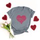 thumbnail image 2 of Camiseta de mujer Camisetas divertidas y lindas de manga corta Camiseta de otoño Hearth Love Camiseta de regalo Tops Blusa Regalo para parejas Pompotops  hfajkhk124737, 2 of 6