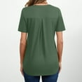 thumbnail image 5 of Lenpel Women's Trendy Tops Summer V Neck Short Sleeve Pleated Dressy Casual T Shirts Tunic Tee Blouses, 5 of 7