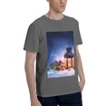 thumbnail image 2 of Bingfone Lantern On Snow With Christmas Men'S Loose Fit Short-Sleeve Pocket T-Shirt, 2 of 7