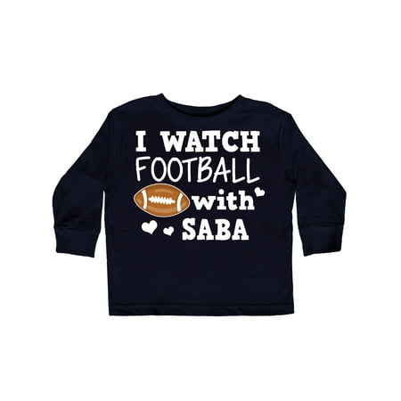 

Inktastic I Watch Football with My Saba Gift Toddler Boy Girl Long Sleeve T-Shirt