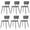 Gray, variant on IVV Dining Chairs Set of 6, Mid Century Modern Upholstered Armless Kitchen Chairs with Padded Seats and Metal Legs for Kitchen Dining Room, Gray