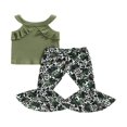 thumbnail image 1 of PENGXIANG Bébé Fille Tenue d'Été Pulls à Volants et Pantalons Imprimés Rose 3-4 Ans, 1 of 8