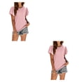 thumbnail image 3 of Qarigey Camiseta de mujer con volantes de Color sólido cuello estética linda blusa suelta fiesta noche Club verano Top niñas ropa Type5 NO5, 3 of 6
