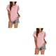 thumbnail image 1 of Sonducket Camiseta de manga corta para mujer, suéter calado bonito estético, blusa para fiesta, trabajo, verano, moda, Top, ropa elegante para Type8 NO8, 1 of 6