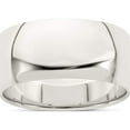 thumbnail image 1 of Sterling Silver 9mm Half-Round Band (Size 11) Made In United States qwh090-11, 1 of 6