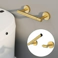 thumbnail image 4 of Ruacq Toilet Paper Holder Brushed Gold Double Post Pivoting Round Tissue Holders Roll Holder Hangers Toilet Paper Holders SUS 304 Stainless Steel Modern Wall Mounted, 4 of 6