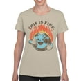 thumbnail image 2 of Smiling Earth on Fire Women's T-shirt, 2 of 3