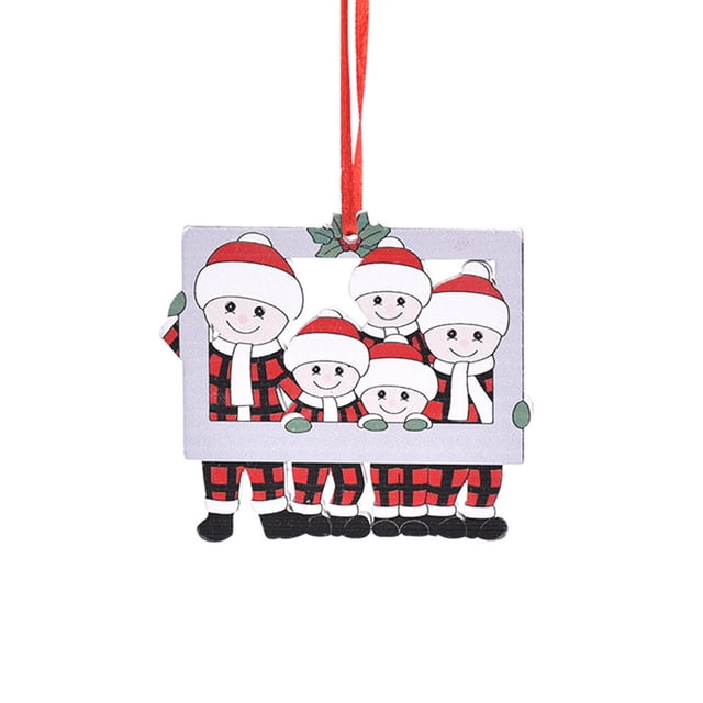 Yuarrent Decoración colgante de Navidad Adorable para Hotel, decoración de marco de fotos DIY para dormitorio de Navidad con cuerda, fiesta interior, Kits de decoración para fiestas 5 personas Yuarrent HA069345-04