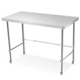 thumbnail image 2 of BeesClover Stainless Steel Work Table with/without Wheels, Commercial Kitchen Prep Table with Open Base for Restaurant, Food Prep, Garage and Workshop, Easy to Assemble and Clean, 2 of 9