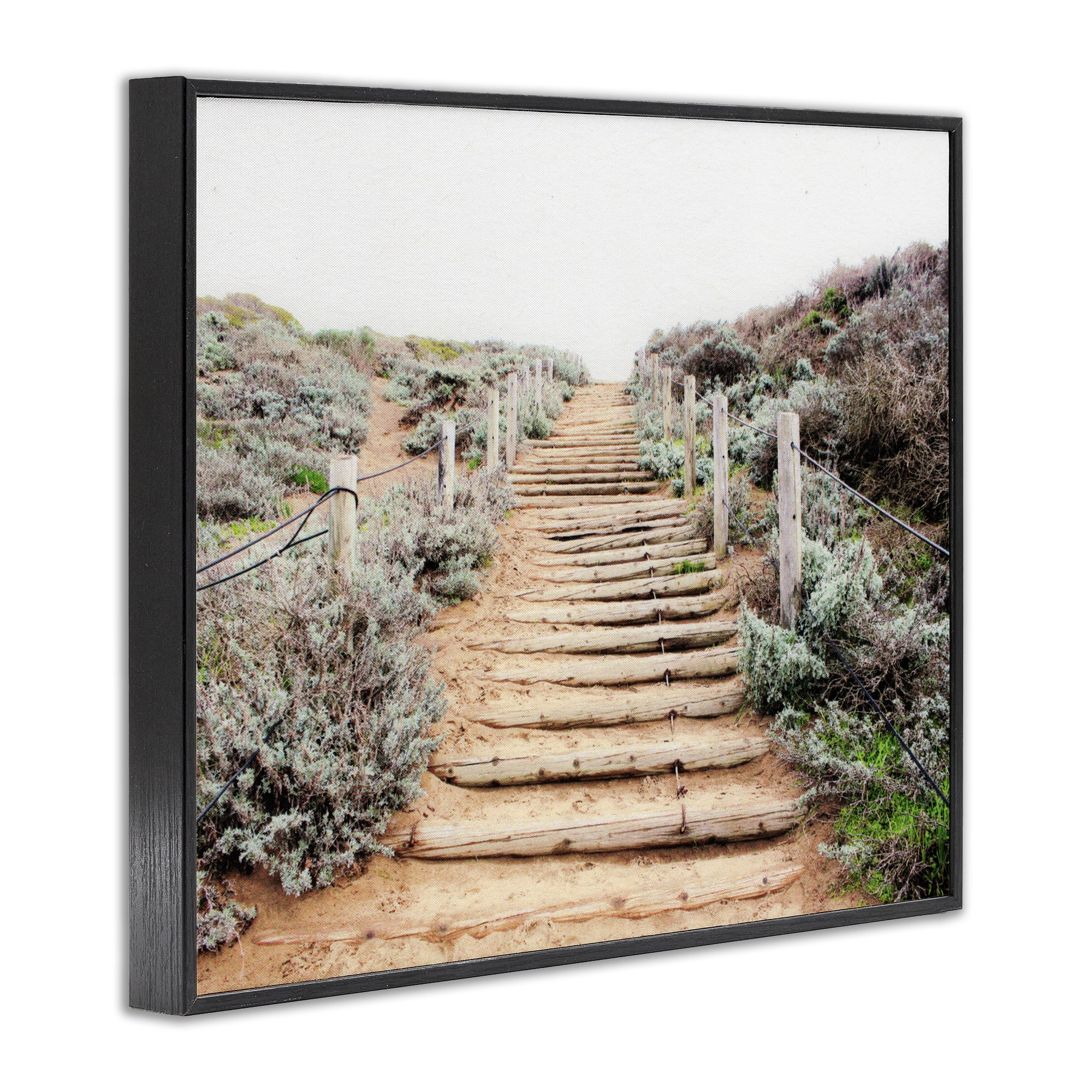 Wooden Stairway to Heaven Black Framed Giclee Art, design by Leah Noel Art