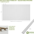 thumbnail image 2 of Ekena Millwork 47"H x 3/8"T Adjustable PVC Slat Wall Panel Kit with 1"W Slats, Unfinished (contains 42 Slats), 2 of 7