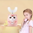 thumbnail image 5 of Cepillo de dientes eléctrico automático para niños de 360° con forma de U y patrón de dibujos animados, recargable, sónico, con luz azul, IPX7, 5 of 5