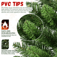 thumbnail image 5 of Tcbosik 7ft Pre-Lit Artificial Christmas Tree with 400 Warm White LED Lights, Hinged Xmas Tree with 1375 Branch Tips, Indoor Holiday Decoration with Metal Stand, Green, 5 of 10