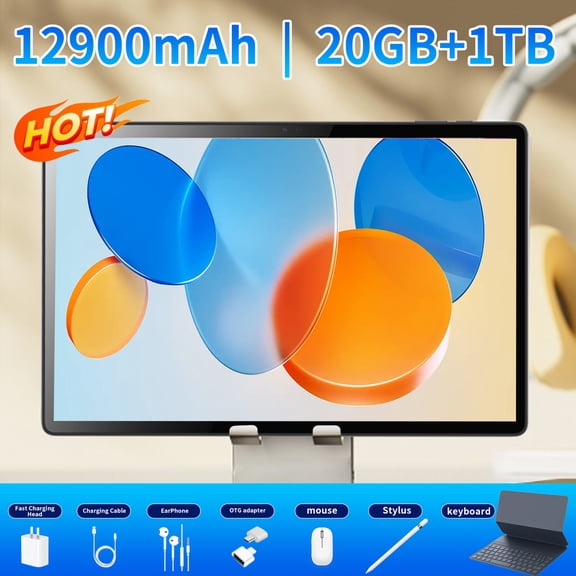 New Flagship Tablet 2026 Android14 Tablet, 14.0Inch Tablet,5G Wi-Fi Tablet Computer,2 In 1 Tablet with Keyboard, 20GB RAM 1000GB ROM ,Snapdragon 10-core processor,3840* 2160 IPS,Bluetooth5.0,GPS