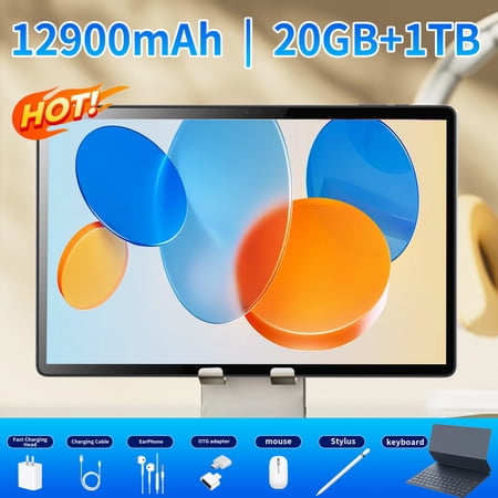 New Flagship Tablet 2026 Android14 Tablet, 14.0Inch Tablet,5G Wi-Fi Tablet Computer,2 In 1 Tablet with Keyboard, 20GB RAM 1000GB ROM ,Snapdragon 10-core processor,3840* 2160 IPS,Bluetooth5.0,GPS