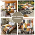 thumbnail image 6 of Orange Modern Geometric, Tapestry for Bedroom Wall Hanging Tapestry, Abstract Watercolor Semicircle Ceiling Backdrop Tapestries Poster Blanket Wall Decor for Teens Room Living Room Dorm 59" x 90", 6 of 8