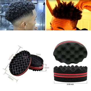 Double Edges Magic Twist Hair Brush Sponge Hair Curly Sponge Brush Magic  Hair Twist Sponge Oil Golf Dreads Sponge Brush