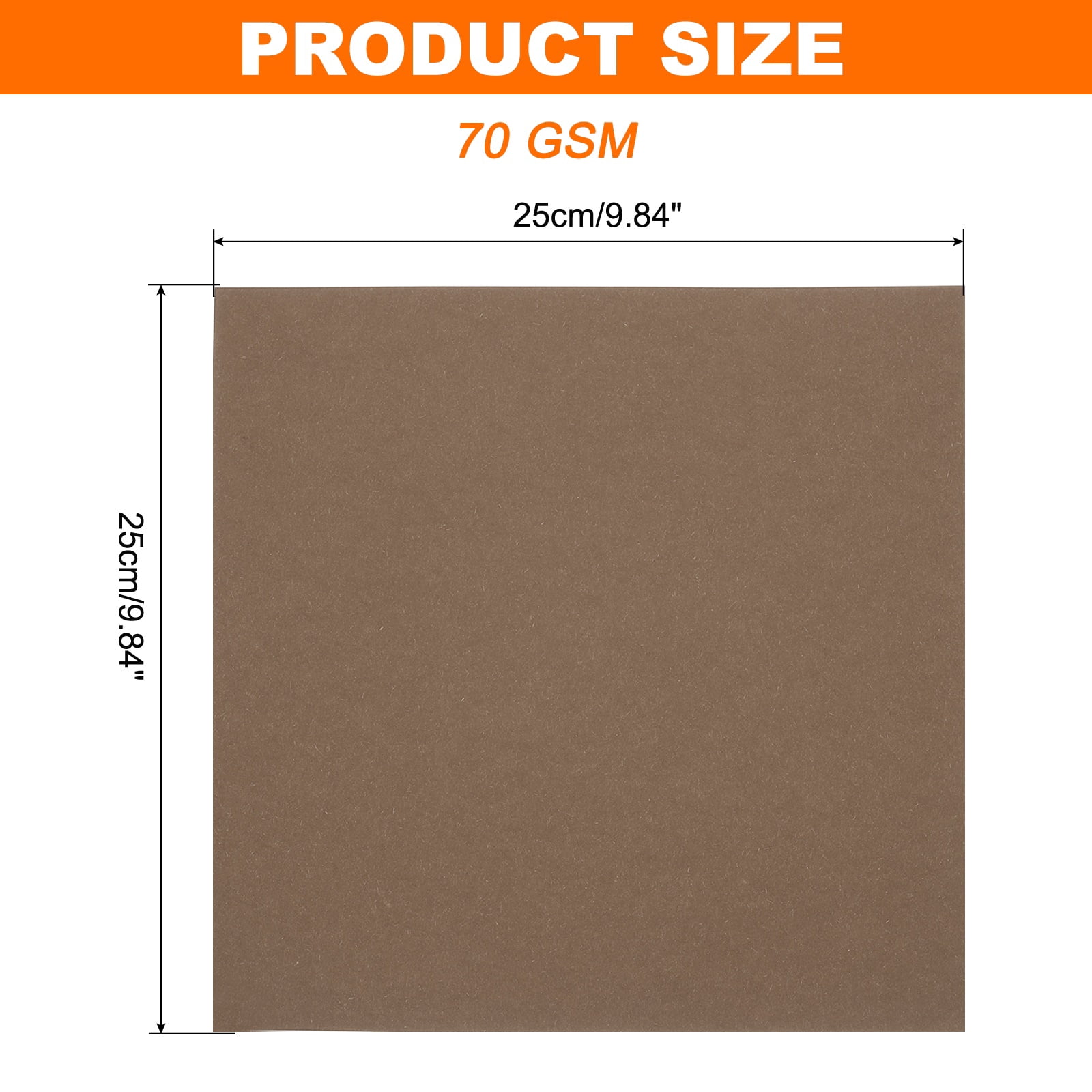 Uxcell 75 Sheets Origami Paper Double Sided 10x10 Inch(25x25cm) 70GSM Origami Paper Square Sheet Easy Fold for Beginners DIY Arts Crafts Projects, Coffee Color