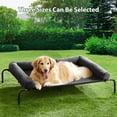 thumbnail image 3 of Cooling Elevated Dog Bed for Large Dogs – Waterproof Raised Dog Cot with Slope Headrest, Breathable Teslin Mesh, Durable & Portable Pet Bed for Indoor and Outdoor Use, Black, 3 of 5