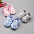thumbnail image 6 of Baby Girls Cartoon Bear Pattern Casual Cotton Shoe Striped Soft Sole Shoes, 6 of 8