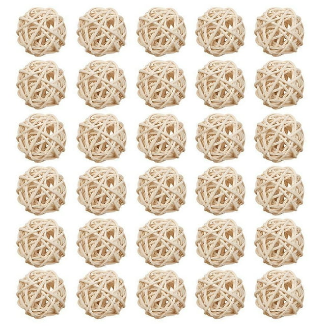30 Pcs Wicker Rattan Natural Vine Ball Aromatherapy Accessories Potpourri Orbs Vase Fillers Ball