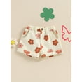 thumbnail image 2 of Bagilaanoe Toddler Baby Girls Denim Shorts Elastic Waist Print Jean Shorts with Pockets 6M 12M 24M 3T 4T Kids Summer Clothes, 2 of 7