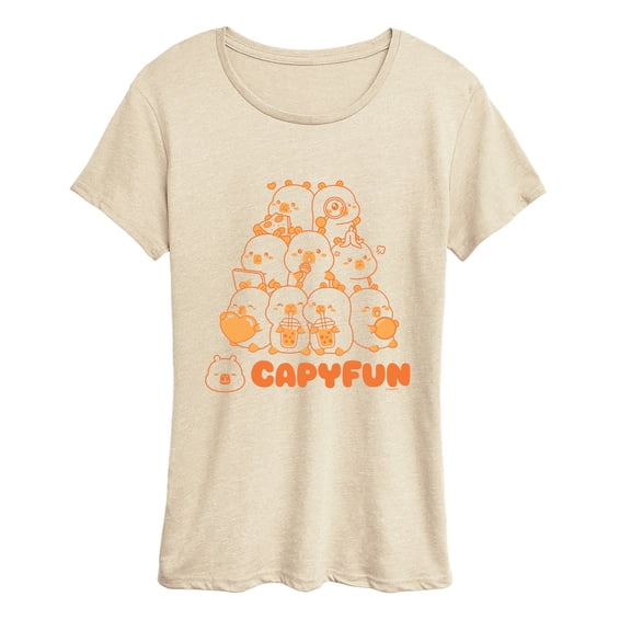 CapyFun - Capybara Pyramid Women's Short Sleeve Graphic T-Shirt